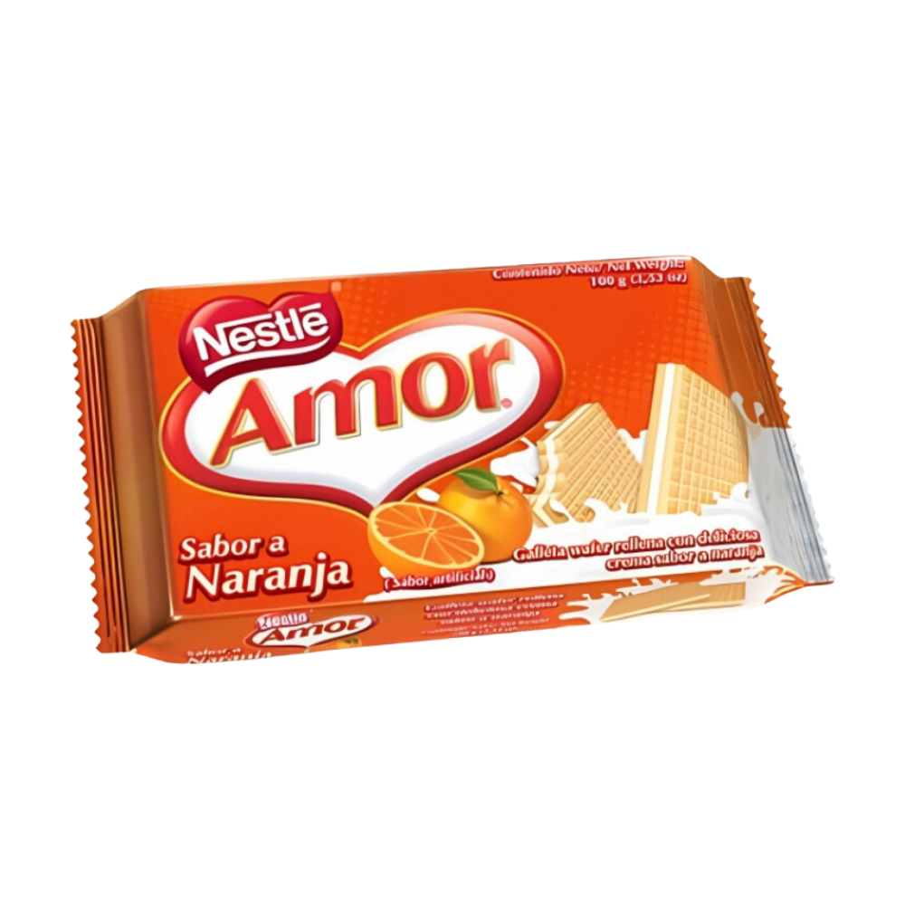 Amor Wafer Naranja 100g